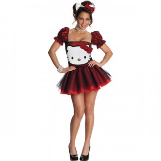 Kostýmy - Kostým Hello Kitty Red Glitter - licenční kostým