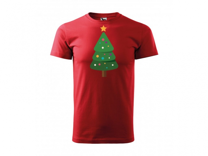 Vánoční pánské tričko stromeček - S