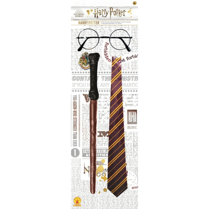 Harry Potter - brýle, hůlka a kravata