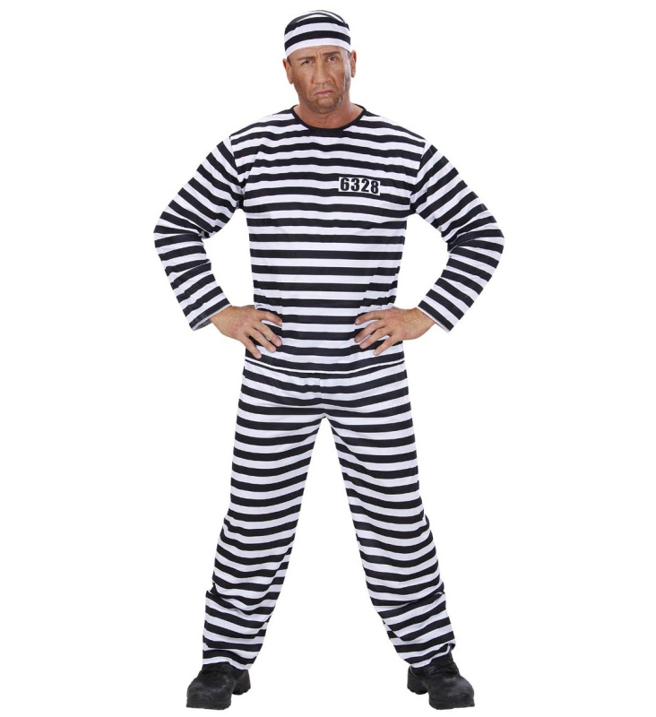 Kostým vězeňský oblek - velikost XL - 54/56
