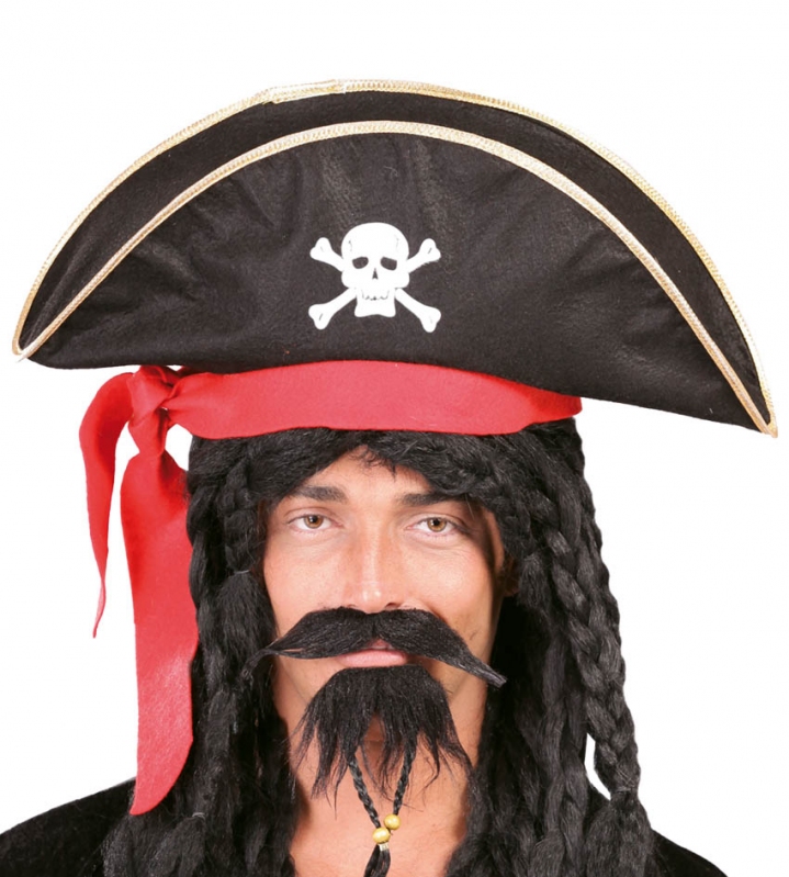 Pirátský klobouk pro dospělé se stuhou